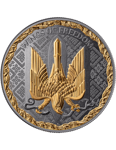 LAS ALAS DE LA LIBERTAD 1 Oz Silver Proof Coin 1000 Satoshi United Crypto States 2025 - Coins & More - Monedas por País