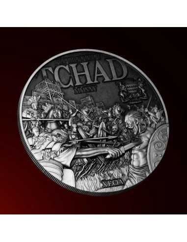 JULIUS CAESAR Masters of War 2 Oz Silver Coin 10000 Francs Chad 2025 - Coins & More - Chad
