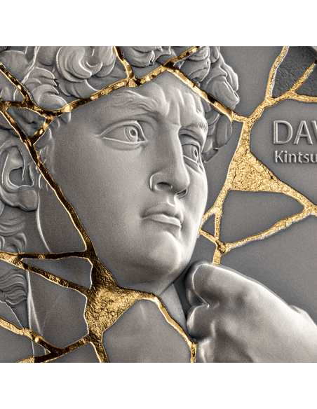DAVID Kintsugi Art Moneta d'Argento da 2 Oz 2000 Franchi Camerun 2025 - Coins & More - Camerun