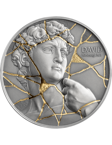 DAVID Kintsugi Art 2 Oz Silbermünze 2000 Francs Kamerun 2025 - Coins & More - Kamerun