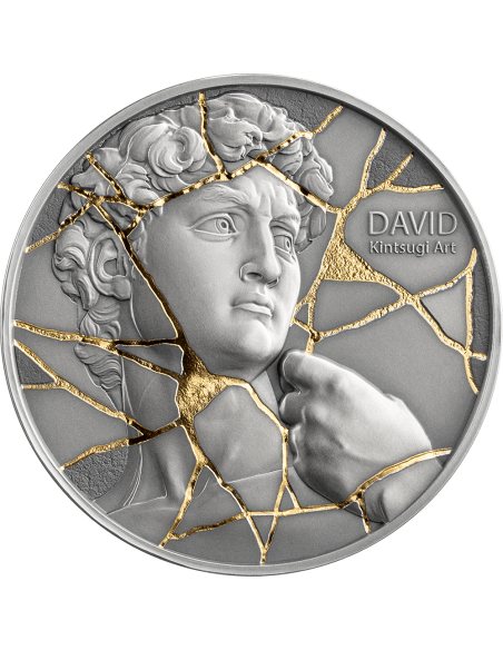 DAVID Kintsugi Art 2 Oz Silbermünze 2000 Francs Kamerun 2025 - Coins & More - Kamerun