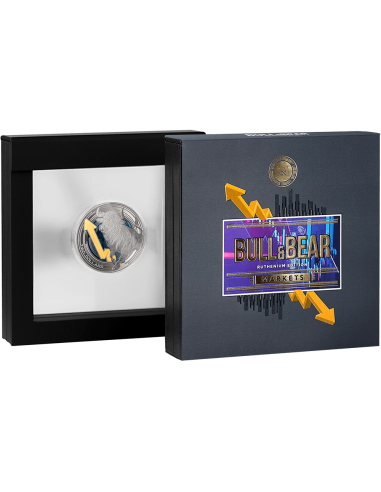 MERCATI BULL E BEAR Edizione Rutenio 1 Oz Moneta d'Argento 2$ Niue 2025 - Coins & More - Niue