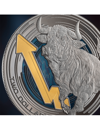 MERCATI BULL E BEAR Edizione Rutenio 1 Oz Moneta d'Argento 2$ Niue 2025 - Coins & More - Niue