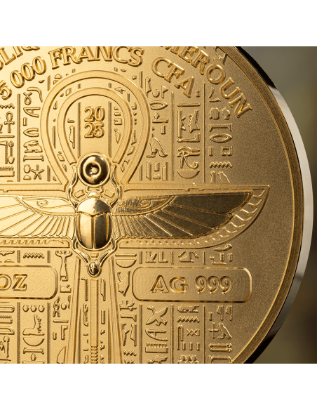 Moneta d'argento ISIS Gold Grandeur da 5 Oz 5000 Franchi Camerun 2025 - Coins & More - Niue