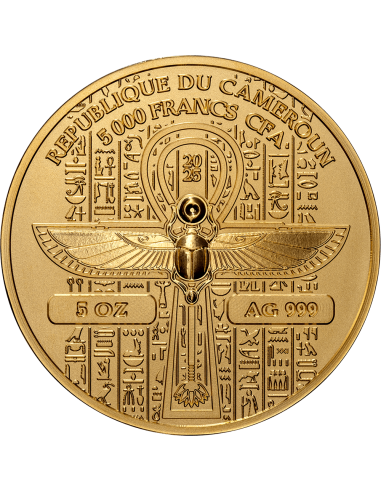 Moneta d'argento ISIS Gold Grandeur da 5 Oz 5000 Franchi Camerun 2025 - Coins & More - Niue
