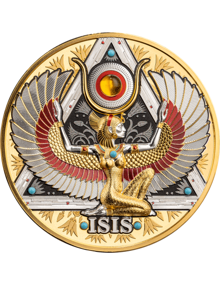 Moneta d'argento ISIS Gold Grandeur da 5 Oz 5000 Franchi Camerun 2025 - Coins & More - Niue