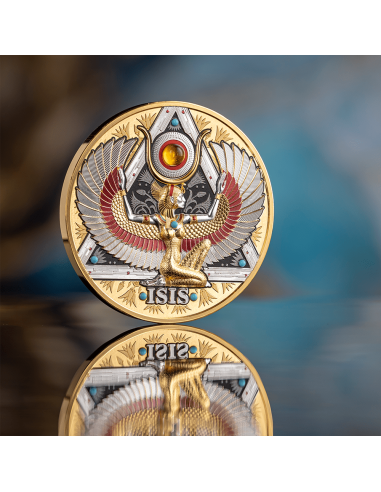Moneta d'argento ISIS Gold Grandeur da 5 Oz 5000 Franchi Camerun 2025 - Coins & More - Niue
