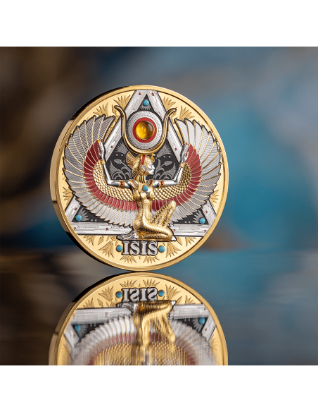 Moneta d'argento ISIS Gold Grandeur da 5 Oz 5000 Franchi Camerun 2025 - Coins & More - Niue