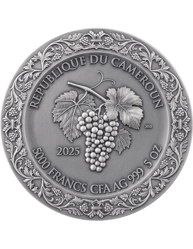 LA BACANALIA Belleza Celestial Moneda de Plata de 5 Oz 5000 Francos Camerún 2025 - Coins & More - Camerún