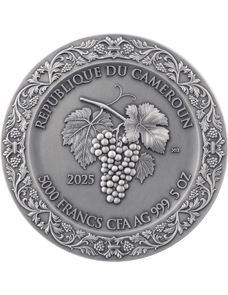THE BACCHANALIA Celestial Beauty 5 Oz Silver Coin 5000 Francs Cameroon 2025 - Coins & More - Cameroon