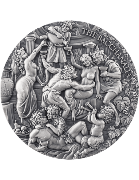 THE BACCHANALIA Celestial Beauty 5 Oz Silver Coin 5000 Francs Cameroon 2025 - Coins & More - Cameroon