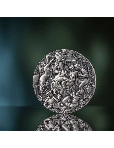 THE BACCHANALIA Celestial Beauty 5 Oz Silver Coin 5000 Francs Cameroon 2025 - Coins & More - Cameroon