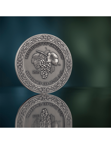 LA BACANALIA Belleza Celestial Moneda de Plata de 5 Oz 5000 Francos Camerún 2025 - Coins & More - Camerún