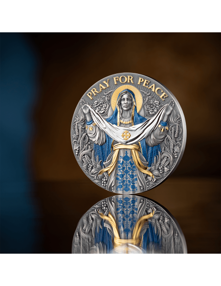 ORANS : LA PRIÈRE POUR LA PAIX Pièce de 5 Oz en argent 10$ Niue 2025 - Coins & More - Niue