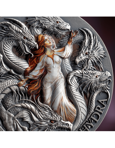 MITICA IDRA Dragonologia Moneta d'Argento da 2 Oz 2000 Franchi Camerun 2025 - Coins & More - Camerun