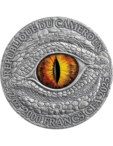 MITICA IDRA Dragonologia Moneta d'Argento da 2 Oz 2000 Franchi Camerun 2025 - Coins & More - Camerun