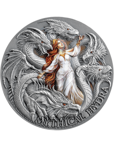 MITICA IDRA Dragonologia Moneta d'Argento da 2 Oz 2000 Franchi Camerun 2025 - Coins & More - Camerun