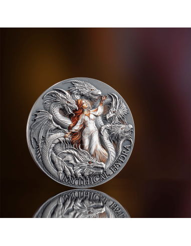 MITICA IDRA Dragonologia Moneta d'Argento da 2 Oz 2000 Franchi Camerun 2025 - Coins & More - Camerun