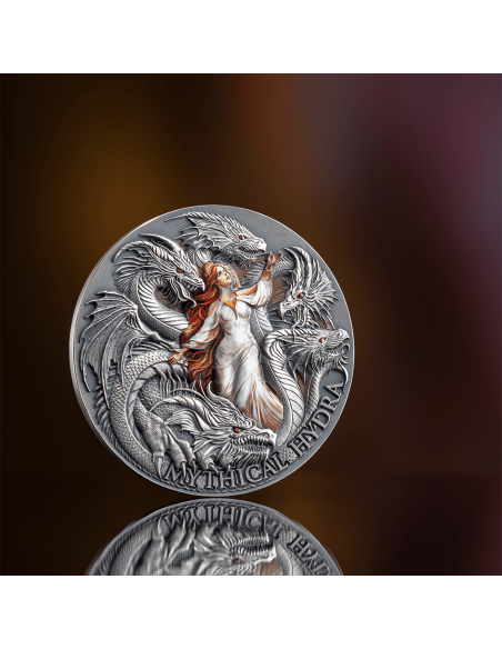 MITICA IDRA Dragonologia Moneta d'Argento da 2 Oz 2000 Franchi Camerun 2025 - Coins & More - Camerun