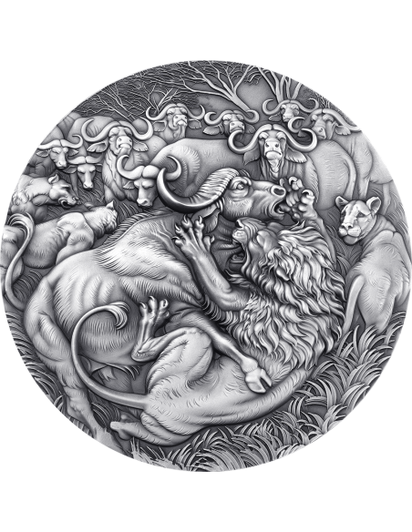 THE GRAND HUNTING Circle of Life 1 Kg Silver Coin 10000 Francs Cameroon 2025 - Coins & More - Cameroon