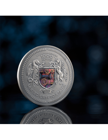 THE CREATOR Moneta d'argento da 2 once con finitura antica 10000 Satoshi Stati Uniti Crypto 2025 - Coins & More - Monete per ...