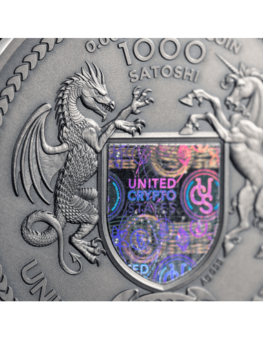 THE CREATOR Moneta d'argento da 2 once con finitura antica 10000 Satoshi Stati Uniti Crypto 2025 - Coins & More - Monete per ...