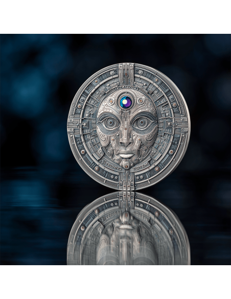 THE CREATOR Moneta d'argento da 2 once con finitura antica 10000 Satoshi Stati Uniti Crypto 2025 - Coins & More - Monete per ...