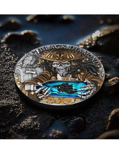 BLACK DIAMOND Pirates 2 Oz Silver Coin 5$ Niue 2025 - Coins & More - Niue