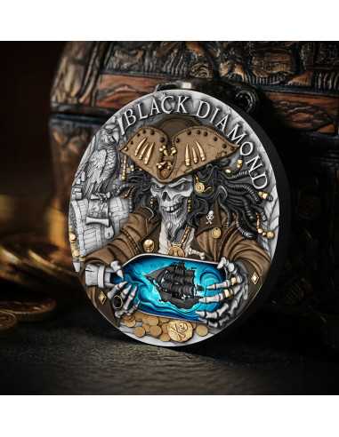 BLACK DIAMOND Pirates 2 Oz Silver Coin 5$ Niue 2025 - Coins & More - Niue