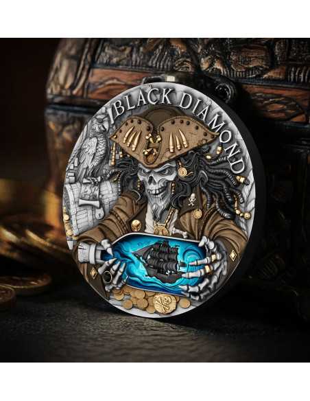 BLACK DIAMOND Pirates 2 Oz Silver Coin 5$ Niue 2025 - Coins & More - Niue