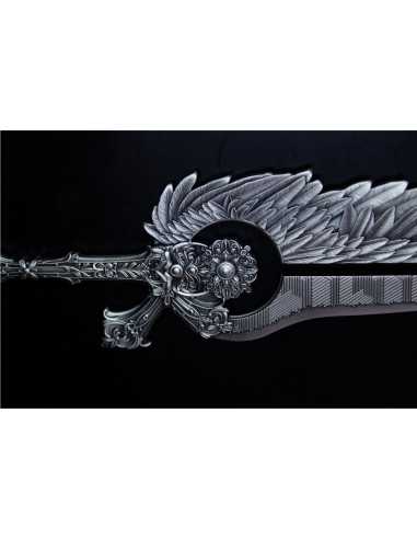 ESPADA DE SAN URIEL Lingote de plata acabado envejecido de 2,5 oz - Coins & More - Plata