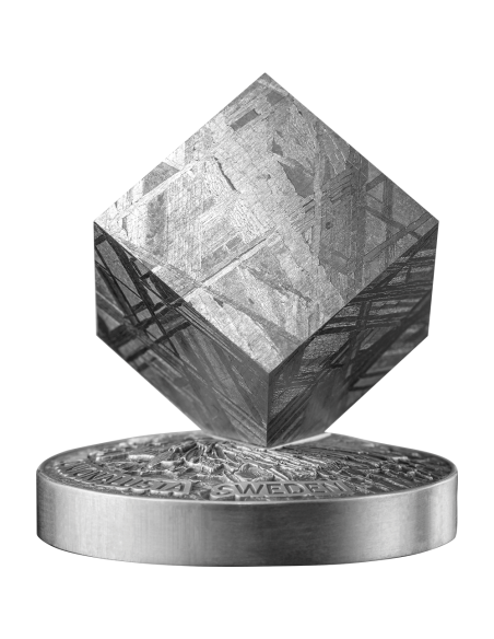 MUONIONALUSTA Space Cube 2 Oz Silber & Meteorit Münze 5 Cedis Ghana 2025 - Coins & More - Ghana