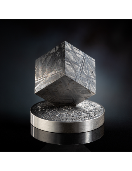 MUONIONALUSTA Cubo spaziale da 2 once d'argento e meteorite Moneta da 5 cedi Ghana 2025 - Coins & More - Ghana