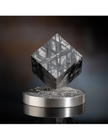 MUONIONALUSTA Space Cube 2 Oz Silber & Meteorit Münze 5 Cedis Ghana 2025 - Coins & More - Ghana