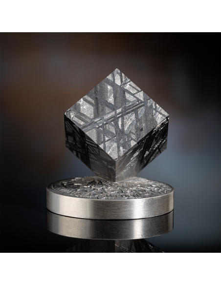 MUONIONALUSTA Cubo spaziale da 2 once d'argento e meteorite Moneta da 5 cedi Ghana 2025 - Coins & More - Ghana