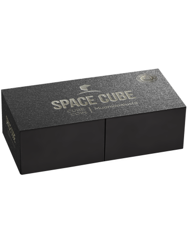 MUONIONALUSTA Space Cube 2 Oz Silber & Meteorit Münze 5 Cedis Ghana 2025 - Coins & More - Ghana