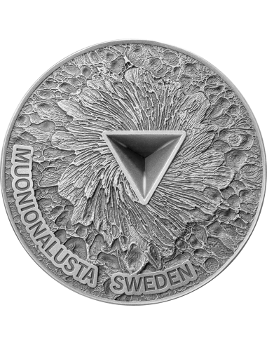 MUONIONALUSTA Space Cube 2 Oz Silber & Meteorit Münze 5 Cedis Ghana 2025 - Coins & More - Ghana