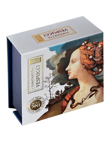 SIMONETTA VESPUCCI Bellezza senza tempo Moneta d'argento da 1/2 Oz 500 Franchi CFA Camerun 2025 - Coins & More - Camerun