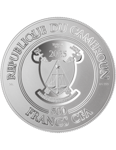 SIMONETTA VESPUCCI Timeless Beauty 1/2 Oz Moneda de Plata 500 Francos CFA Camerún 2025 - Coins & More - Camerún