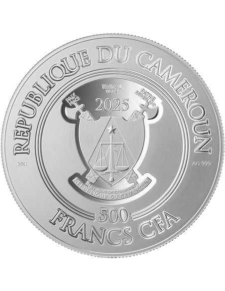 SIMONETTA VESPUCCI Timeless Beauty 1/2 Oz Moneda de Plata 500 Francos CFA Camerún 2025 - Coins & More - Camerún