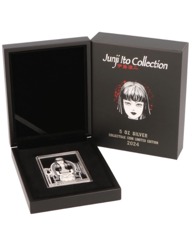 TOMIE Junji Ito Collection 5 Oz Silver Coin 5000 Francs Cameroon 2024 - Coins & More - Cameroun