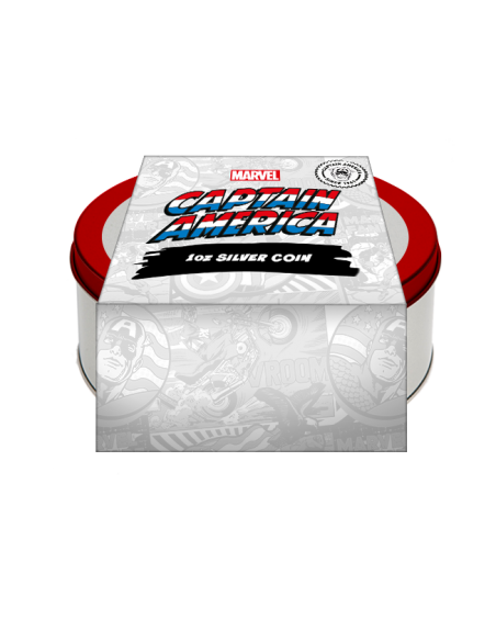 CAPTAIN AMERICA 80th Anniversary Marvel 1 Oz Silver Coin 1$ Cook Islands 2021 - Coins & More - Fumetti