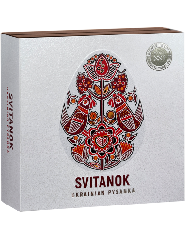 SVITANOK Ukrainische Pysanka 1 Oz Silbermünze 5 Cedis Ghana 2025 - Coins & More - Ghana