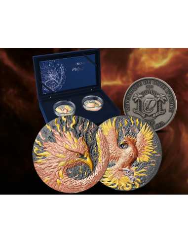 PHOENIX Edition Signature Set 2 x 5 Oz Moneda de Plata 5000 Francos Costa de Marfil 2025 - Coins & More - Costa de Marfil