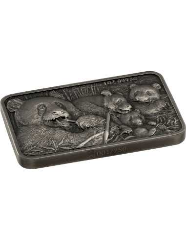 PANDA FAMILY Moneta d'argento da 1 Oz 1000 Franchi Benin 2025 - Coins & More - Africa