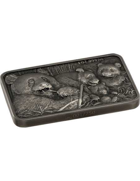 PANDA FAMILY Moneta d'argento da 1 Oz 1000 Franchi Benin 2025 - Coins & More - Africa