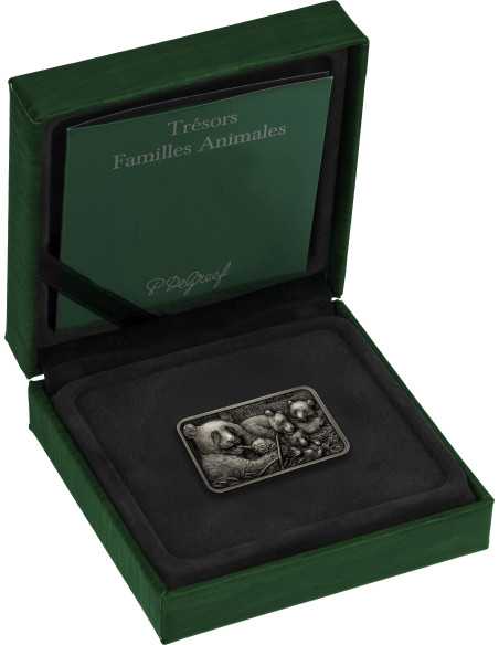 PANDA FAMILY Moneta d'argento da 1 Oz 1000 Franchi Benin 2025 - Coins & More - Africa