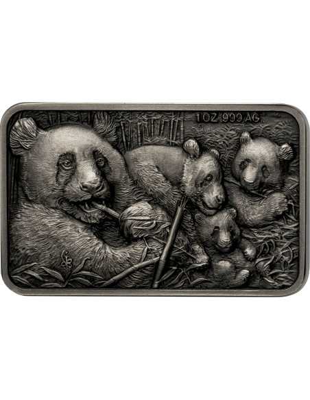 PANDA FAMILY Moneta d'argento da 1 Oz 1000 Franchi Benin 2025 - Coins & More - Africa