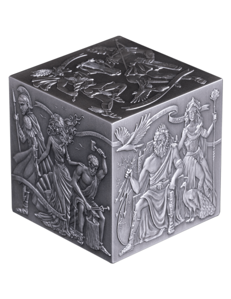 DIEUX GRECS Pièce Cube Argent 1Kg 500 Francs Burundi 2025 - Coins & More - Burundi