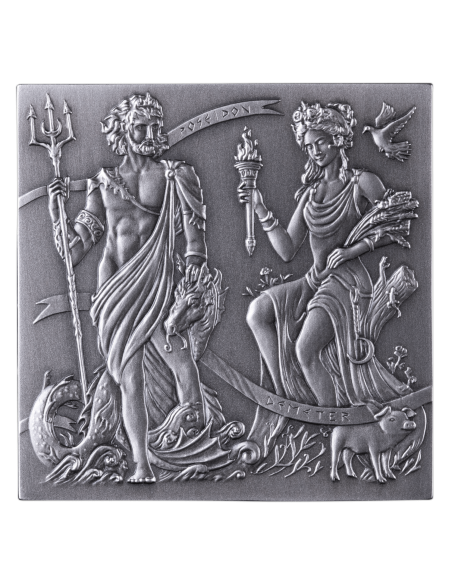 GREEK GODS 1Kg Silver Cube Coin 500 Francs Burundi 2025 - Coins & More - Burundi